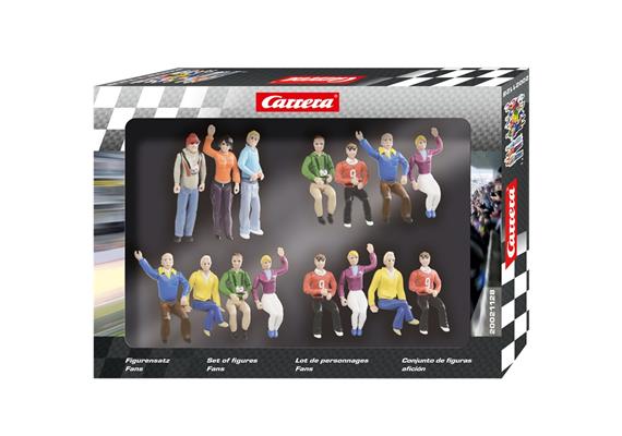 Carrera 20021128 Figurensatz Zuschauer 15 Personen (12 Sitzende / 3 Stehende) 1:32 | Bild 2