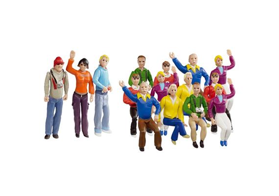 Carrera 20021128 Figurensatz Zuschauer 15 Personen (12 Sitzende & 3 Stehende) 1:32 | Bild 1