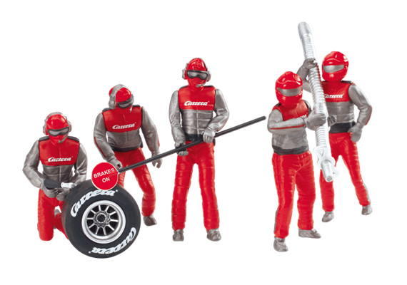 Carrera 20021131 Figurensatz Mechaniker, Carrera Crew rot - Massstab 1:32