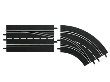 Carrera 20030365 Spurwechselkurve rechts, außen nach innen - DIGITAL 124, DIGITAL 132