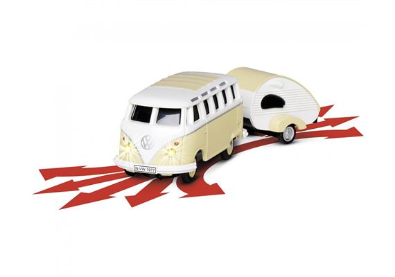 Carson 500504164 VW T1 Samba Bus mit Wohnwagen 2.4GHz 100% - H0 (1:87) | Bild 4