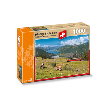 Carta.Media 7269 Puzzle Schynige Platte Bahn, mit 1000 Teilen im Format 70 x 50cm