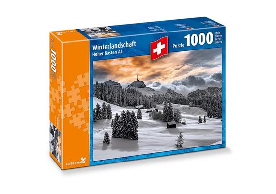 Carta.Media 7276 Puzzle Winterlandschaft "Hoher Kasten, AI", 1000 teilig