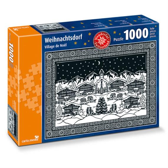 Carta.Media 7283 Scherenschnitt Weihnachtsdorf, 1000 teilig