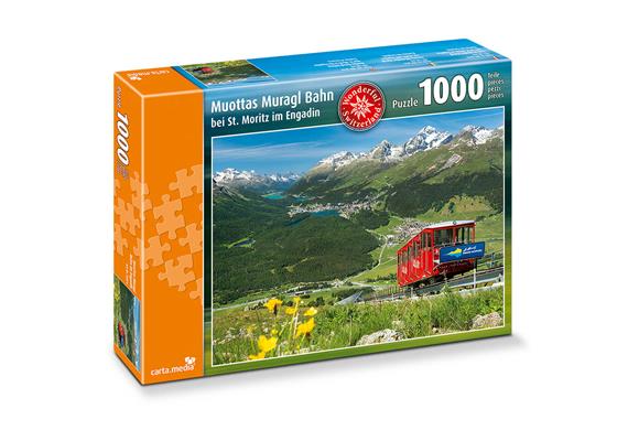 Carta.Media 7285 Puzzle Muottas Muragl bei St.Moritz, 1000 teilig