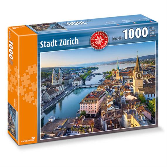 Carta.Media 7916 Puzzle Stadt Zürich, 1000 Teile