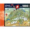 Carta.Media 7221 Puzzle Illustrierte Schweizerkarte (1'000 teilig)
