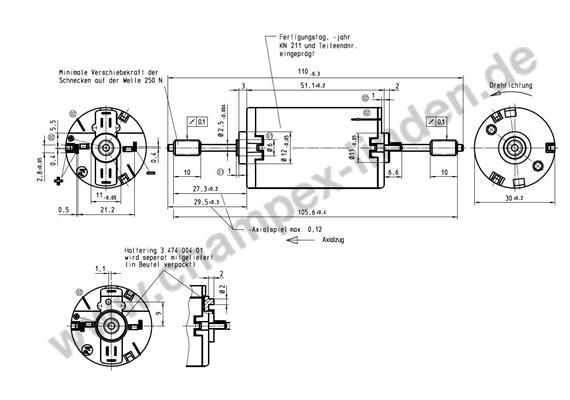 CL22204 LGB-Motor Typ 62204 mit langer Welle