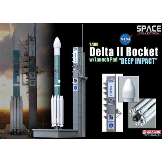 Dragon 500756243 DELTA II Rocket w/LaunchPad "Deep Impact" Fertigmodell 1:400