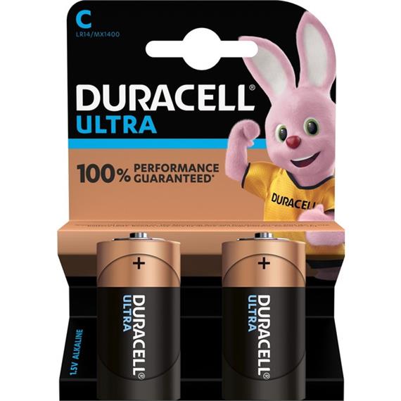 Duracell Ultra Alkaline Batterie LR14 (Baby/C), 2er Pack