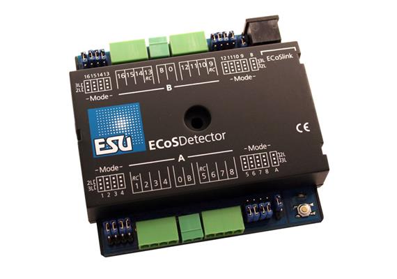ESU 50094 ECoSDetector Rückmeldemodul, 16 Digitale Inputs, davon 4 RailCom Rückmelder