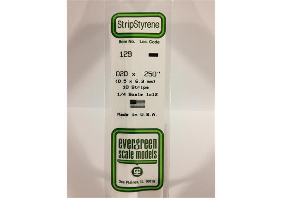 Evergreen 129 Vierkantprofile, 350x0,50x6,30mm, 10 Stück | Bild 2