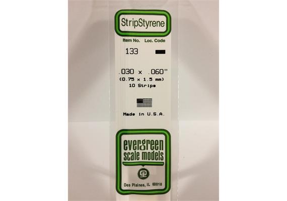 Evergreen 133 Vierkantprofile, 350x0,75x1,50mm, 10 Stück | Bild 2