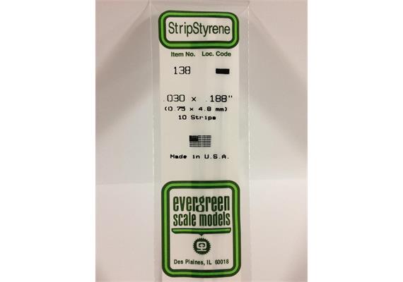 Evergreen 138 Vierkantprofile, 350x0,75x4,80mm, 10 Stück | Bild 2