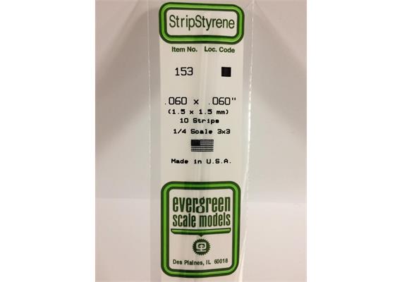 Evergreen 153 Vierkantprofile, 350x1,50x1,50mm, 10 Stück | Bild 2