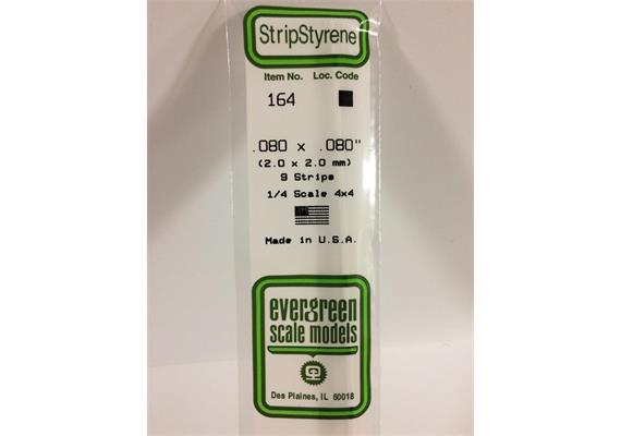 Evergreen 164 Vierkantprofile, 350x2,00x2,00mm, 9 Stück | Bild 2