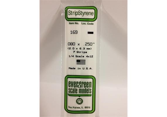 Evergreen 169 Vierkantprofile, 350x2,00x6,30mm, 7 Stück | Bild 2