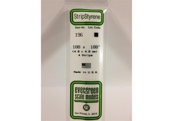 Evergreen 196 Vierkantprofile, 350x4,80x4,80mm, 4 Stück | Bild 2