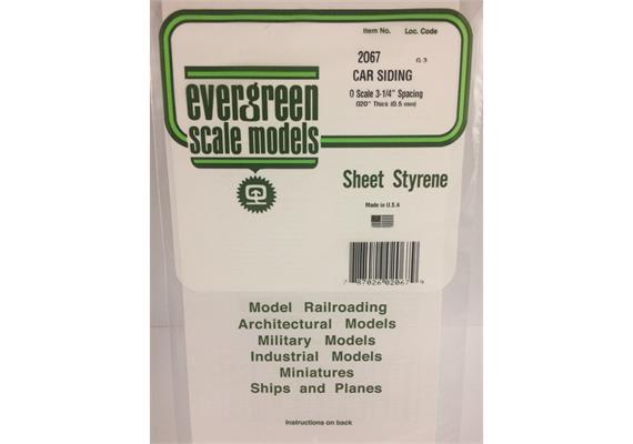 Evergreen 2067 Strukturplatte, 0,5x150x300 mm. Spur 0-Maßstab, 1 Stück | Bild 2