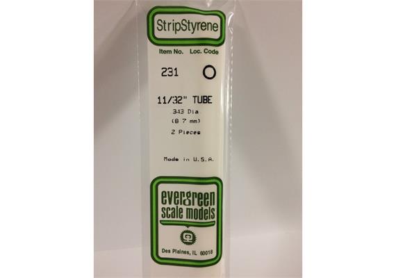 Evergreen 231 Rundröhre, 35 cm lang, Durchm.8,3 mm - 11/32, 2 Stück | Bild 2