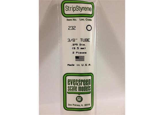 Evergreen 232 Rundröhre, 35 cm lang, Durchm.9,5 mm - 3/8, 2 Stück | Bild 2