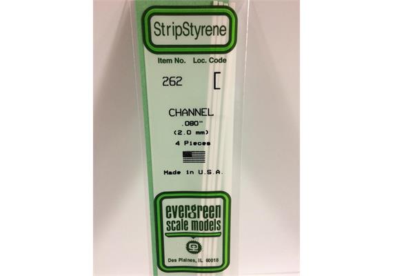 Evergreen 262 U-Profil, 350x2,0x0,97 mm, 4 Stück | Bild 2