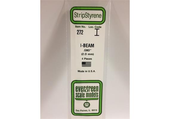 Evergreen 272 I-Profil, 350x2,0X1,3 mm, 4 Stück | Bild 2