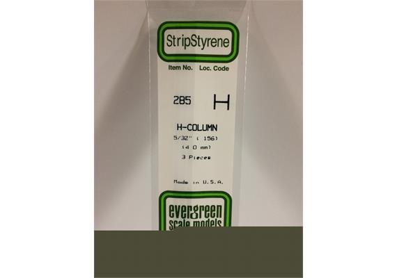 Evergreen 285 H-Profil, 350x4,0x3,7 - 5/32 mm, 3 Stück | Bild 2