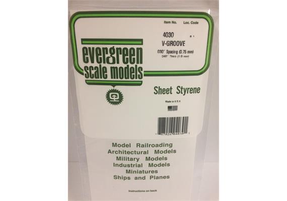 Evergreen 4030 Strukturplatte, 1 x 150 x 300 mm.Raster 0,75 mm, 1 Stück | Bild 2