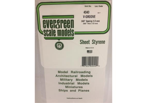 Evergreen 4040 Strukturplatte, 1 x 150 x 300 mm Raster 1,00 mm, 1 Stück | Bild 2