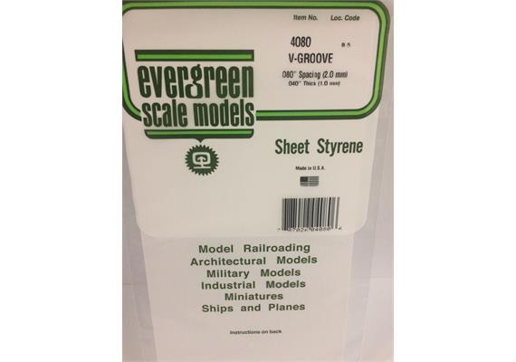 Evergreen 4080 Strukturplatte, 1x150x300 mm.Raster 2,00 mm, 1 Stück | Bild 2