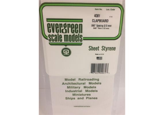 Evergreen 4081 Bretter-Verschalung, 1x150x300mm, Raster 2,00 mm, 1 Stück | Bild 2