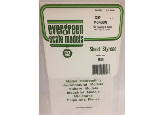 Evergreen 4250 Strukturplatte, 1x150x300 mm.Raster 6,30 mm, 1 Stück | Bild 2