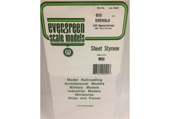 Evergreen 4515 Gehwegplatten , 1x150x300 mm.Raster 4,7x4,7 mm, 1 Stück | Bild 2