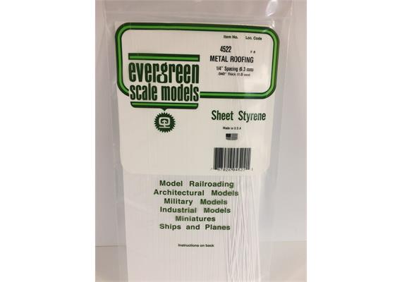 Evergreen 4522 Wellblech gefalzt, 1x150x300 mm, Raster 6,30 mm, 1 Stück | Bild 2