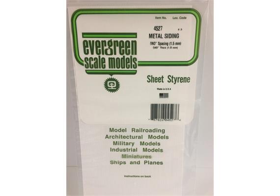 Evergreen 4527 Wellblech , 1x150x300 mm, Raster 1,50 mm, 1 Stück | Bild 2