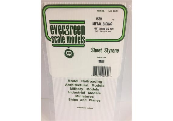 Evergreen 4530 Wellblech , 1x150x300 mm, Raster 3,20 mm, 1 Stück | Bild 2