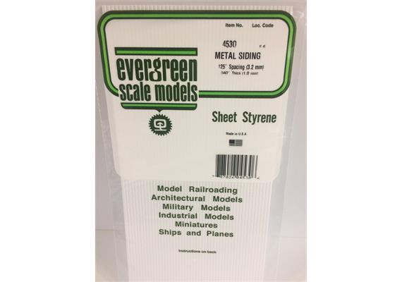 Evergreen 4530 Wellblech , 1x150x300 mm, Raster 3,20 mm, 1 Stück | Bild 2