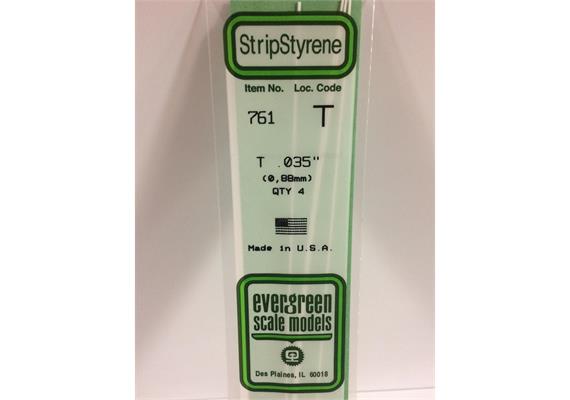 Evergreen 761 T-Profil, 35 mm lang, Höhe/Breite 0,9 mm, 4 Stück | Bild 2