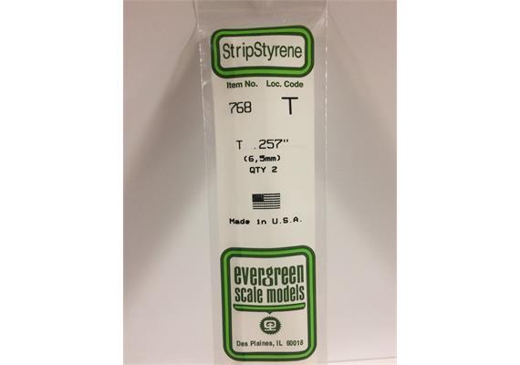 Evergreen 768 T-Profil, 35 mm lang, Höhe/Breite 6,5 mm, 2 Stück | Bild 2