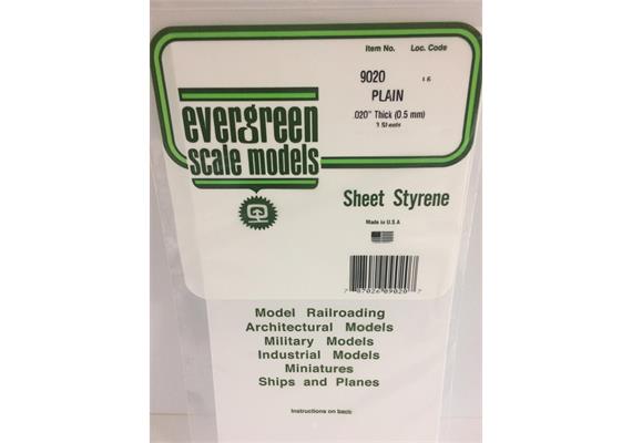 Evergreen 9020 Weiße Polystyrolplatte, 150x300x0,50 mm, 3 Stück | Bild 2