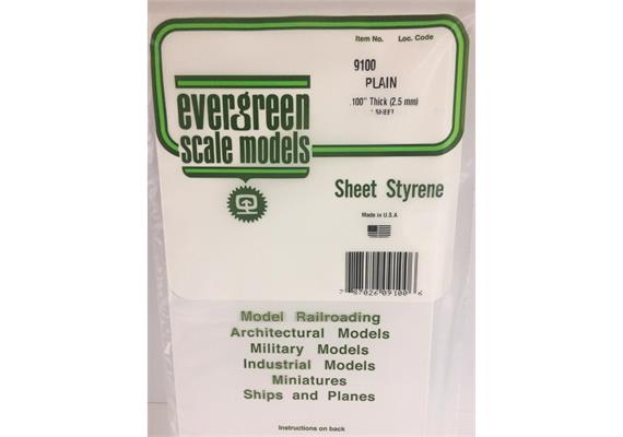 Evergreen 9100 Weiße Polystyrolplatte, 150x300x2,50 mm, 1 Stück | Bild 2