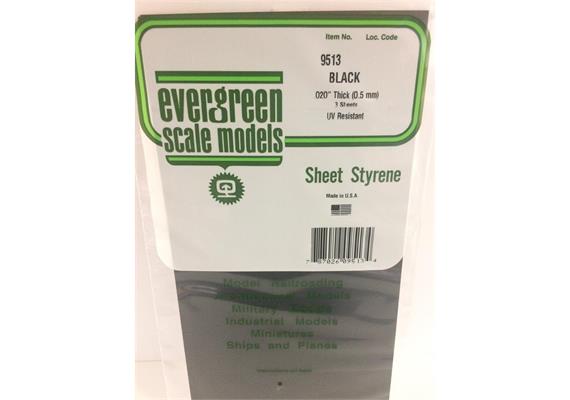 Evergreen 9513 Schwarze Polystyrolplatten, 150 x 300 x 0,50 mm, 3 Stück | Bild 2