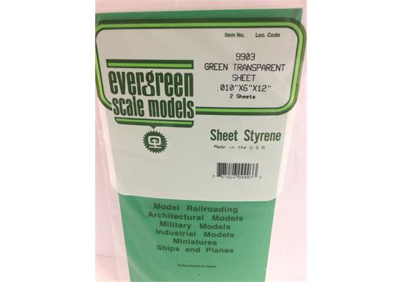 Evergreen 9903 Grüne Polystyrolplatten, 2 Stück, 0,25x152,4x304,8 mm | Bild 2