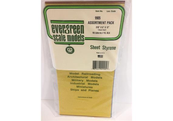 Evergreen 9905 Farbige Polystyrolplatten, 5 Stück, 0,25x152,4x304,8 mm | Bild 2