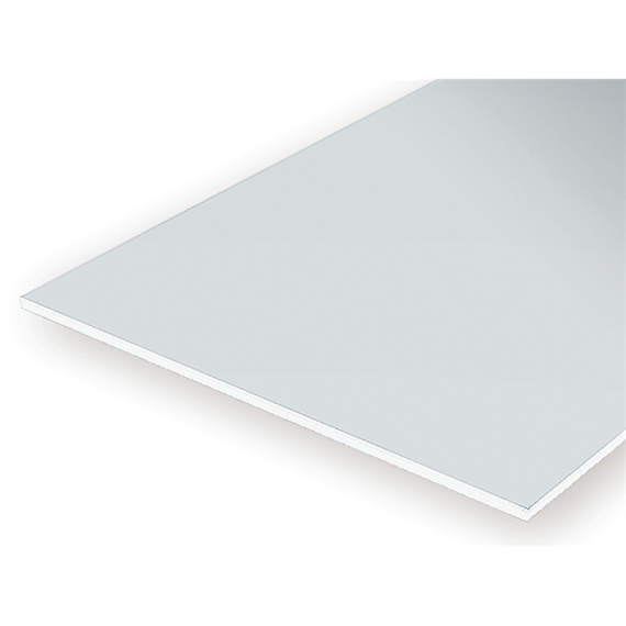 Evergreen 9009 Weiße Polystyrolplatte, 150x300x0,13 mm, 3 Stück