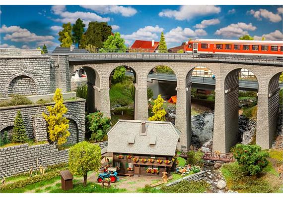 Faller 120466 Viadukt-Set 2-gleisig gebogen HO | Bild 1