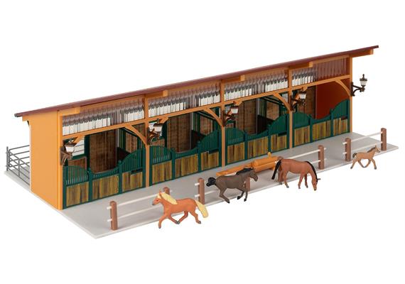 Faller 130597 Pferdestall mit 4 Pferden - H0 1:87 | Bild 2