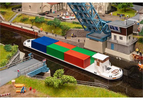 Faller 131013 Flussfrachter mit Containern - H0 (1:87) | Bild 2