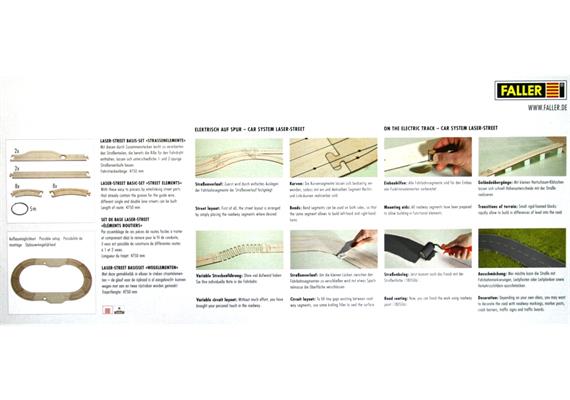 Faller 161900 Car System Laser-Street Basis-Set "Strassenelemente" | Bild 2